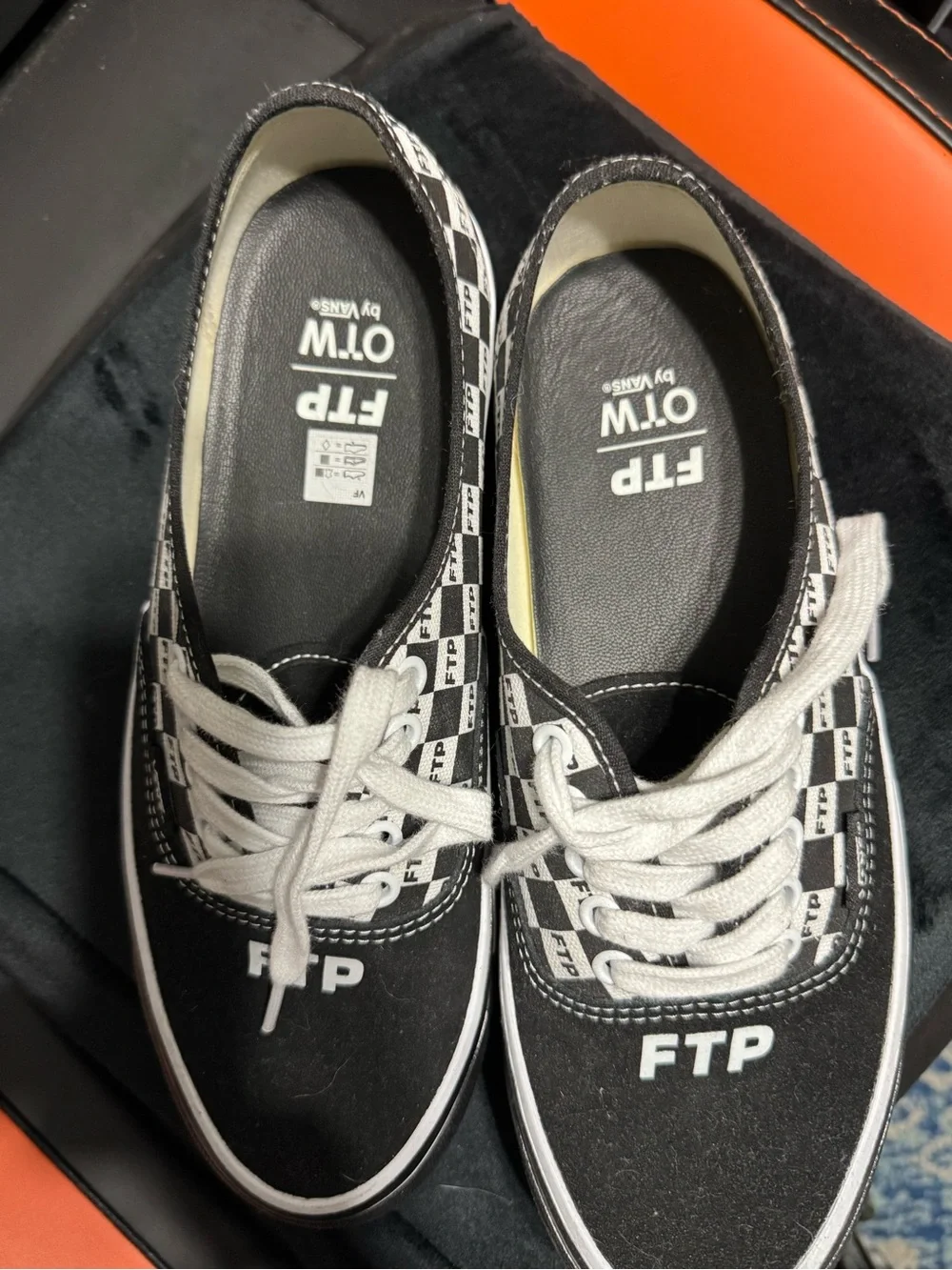 FTP x Vans black & white checkered sneakers